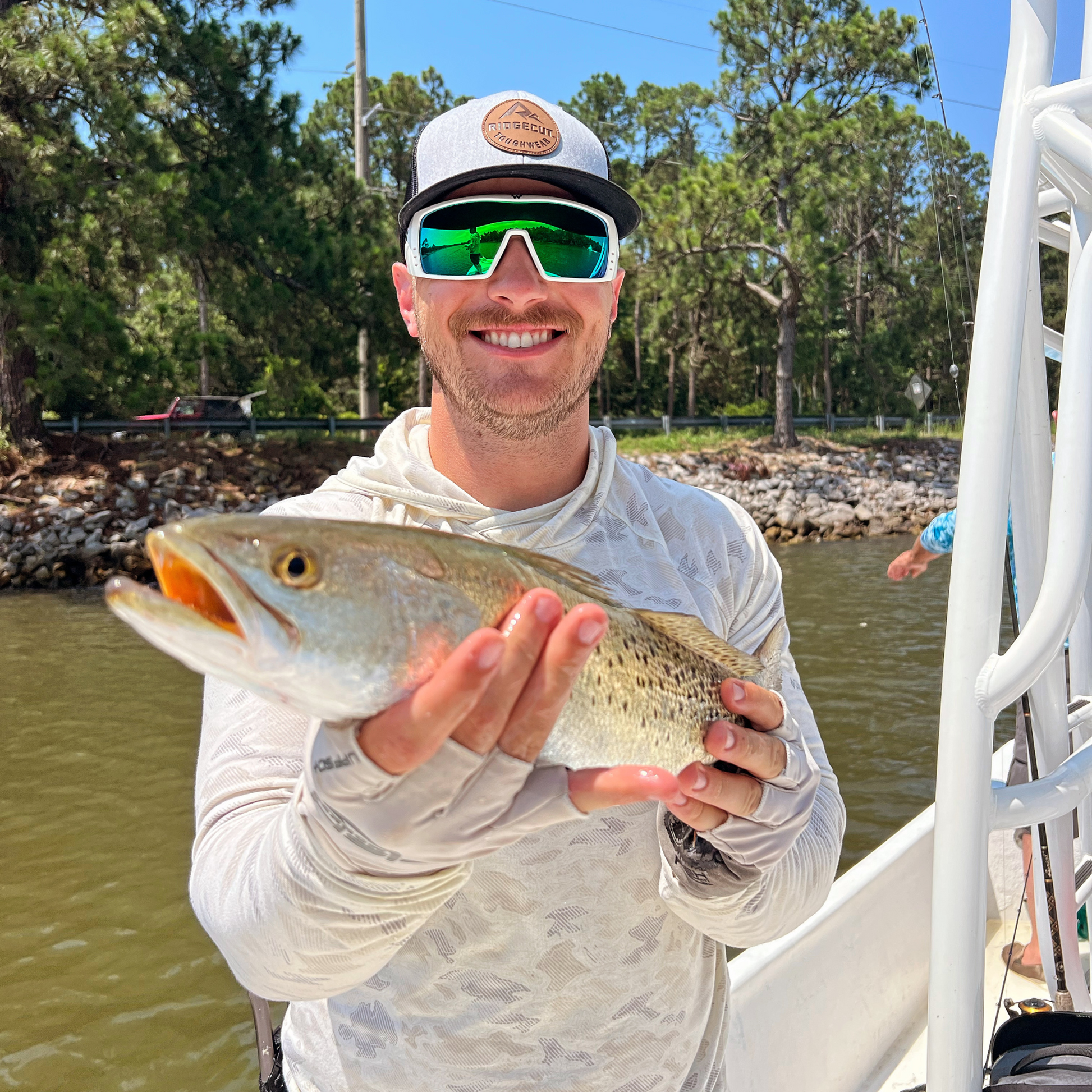 Speckled trout on a charter in gulf shores