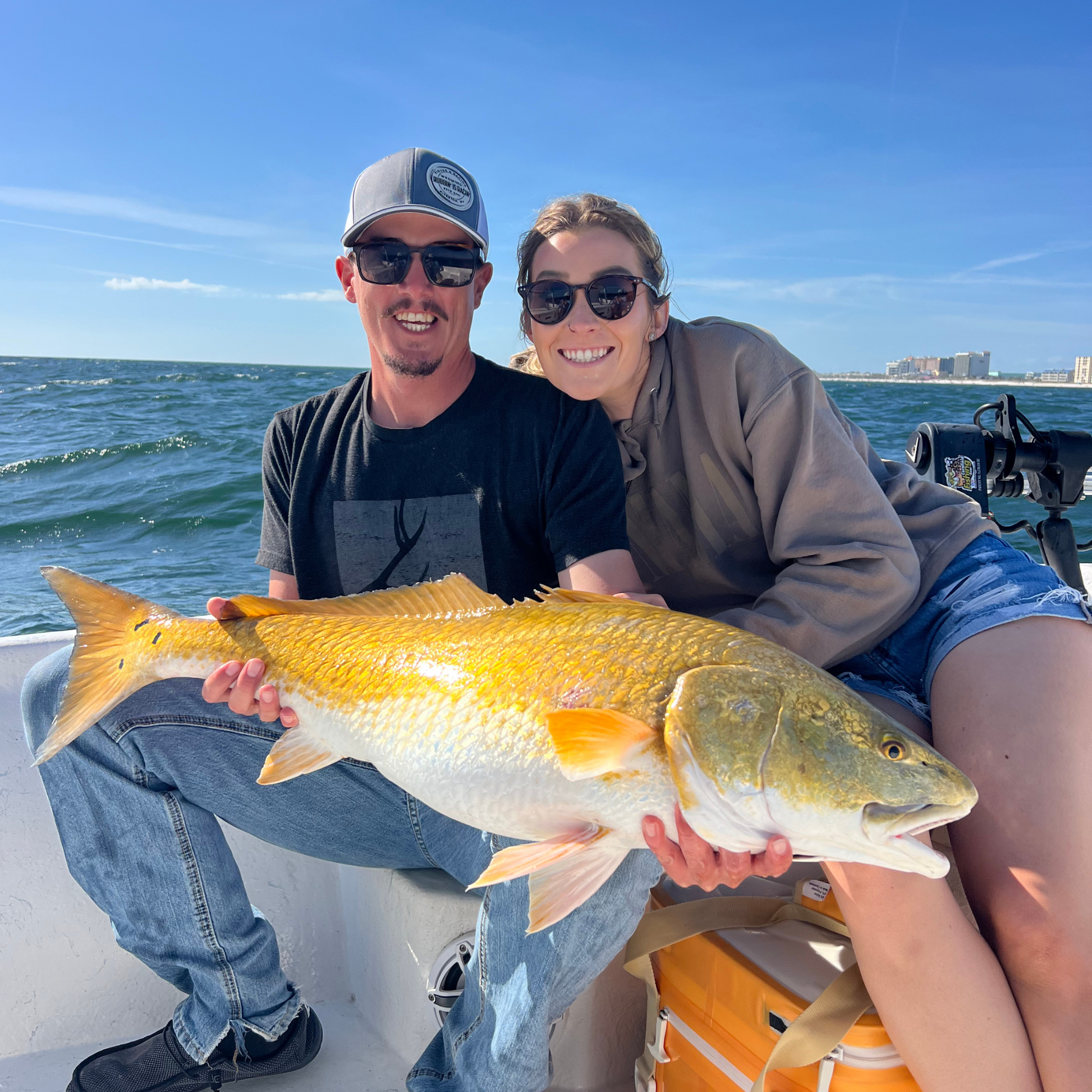 schools of redfish along the beach