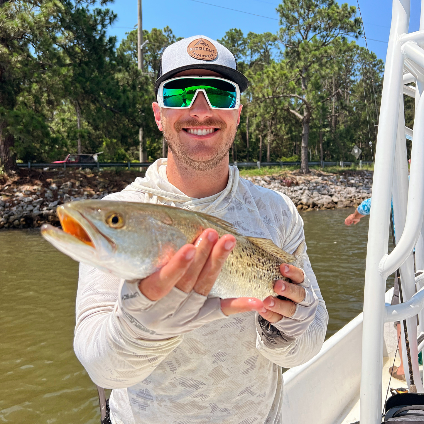 Speckled trout on a charter in gulf shores 